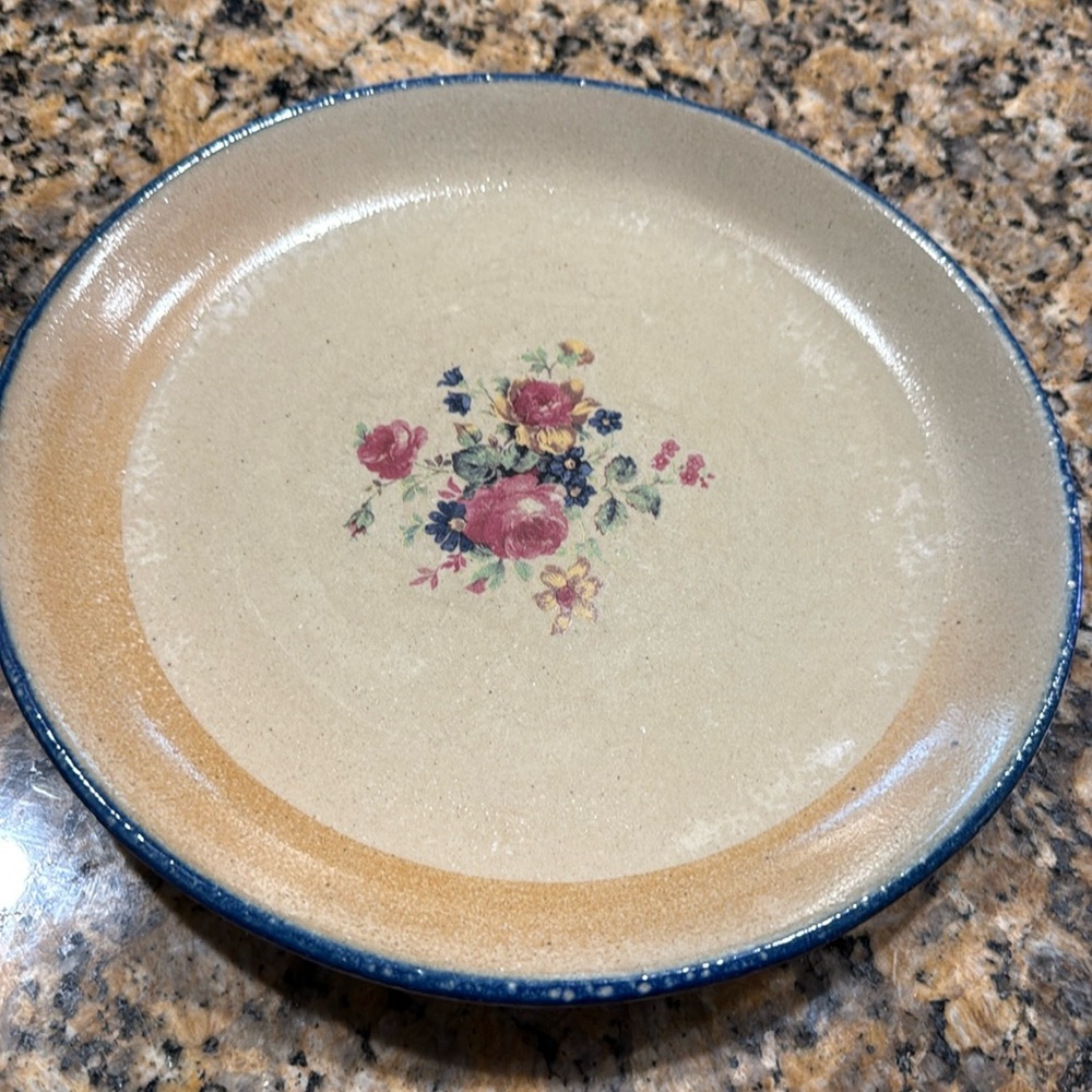 Monroe Salt Works Maine Chippendale Rose 11" Plate